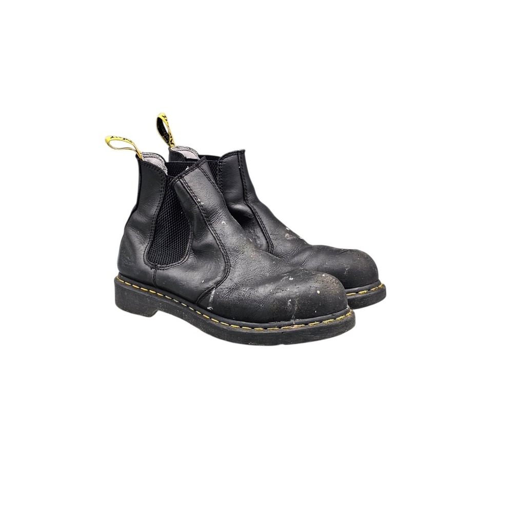Dr Martens Women's Size 10 Arbor ST Black Leather Steel Toe Chelsea Boots READ